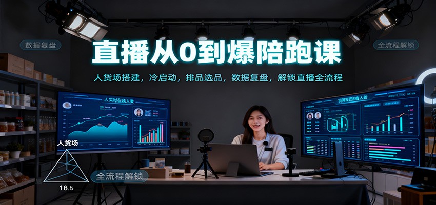 直播从0到爆陪跑课：人货场搭建，冷启动，排品选品，数据复盘，解锁直播全流程采购|汽车产业|汽车配件|机加工蚂蚁智酷企业交流社群中心