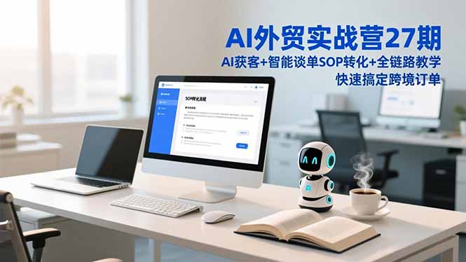 AI外贸实战营27期，AI获客+智能谈单+SOP转化+全链路教学，快速搞定跨境订单采购|汽车产业|汽车配件|机加工蚂蚁智酷企业交流社群中心