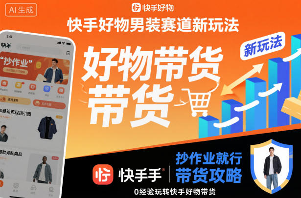 快手好物男装赛道新玩法,抄作业就行,0经验玩转快手好物带货采购|汽车产业|汽车配件|机加工蚂蚁智酷企业交流社群中心