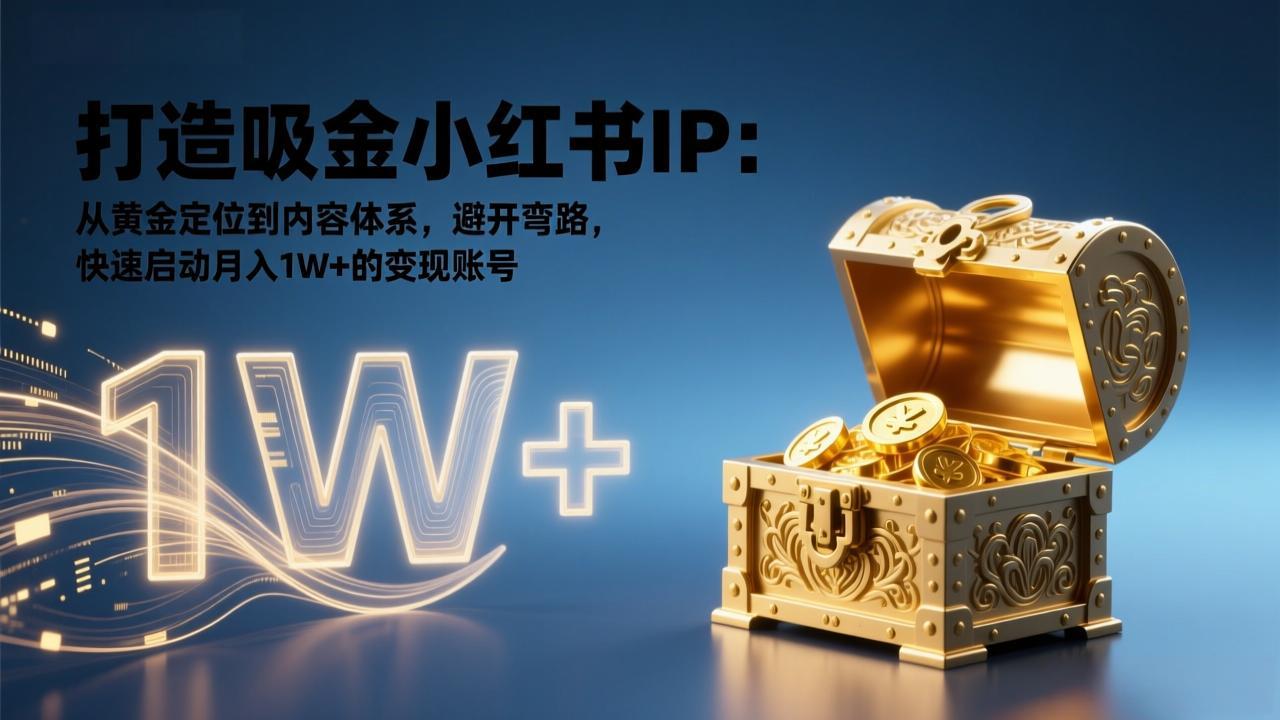 打造吸金小红书IP:从黄金定位到内容体系,避开弯路,快速启动月入1W+的变现账号采购|汽车产业|汽车配件|机加工蚂蚁智酷企业交流社群中心