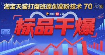 淘宝天猫打爆班原创高阶技术第70期:标品干爆采购|汽车产业|汽车配件|机加工蚂蚁智酷企业交流社群中心