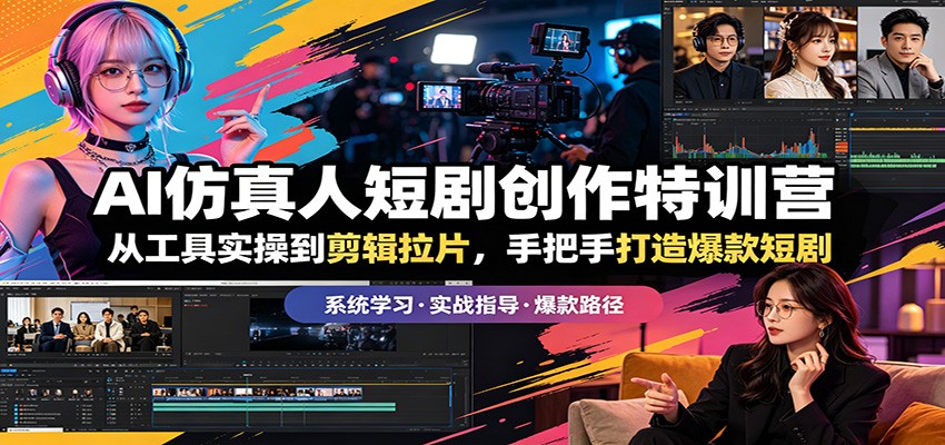 AI仿真人短剧创作特训营：从工具实操到剪辑拉片，手把手打造爆款短剧采购|汽车产业|汽车配件|机加工企业家交流社群中心
