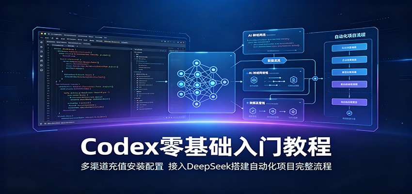 Codex零基础入门教程:多渠道充值安装配置,接入DeepSeek搭建自动化项目完整流程采购|汽车产业|汽车配件|机加工企业家交流社群中心