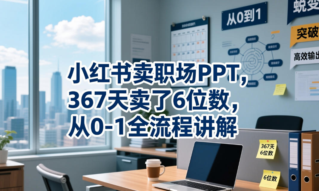 小红书卖职场PPT,367天卖了6位数,从0-1全流程讲解采购|汽车产业|汽车配件|机加工企业家交流社群中心