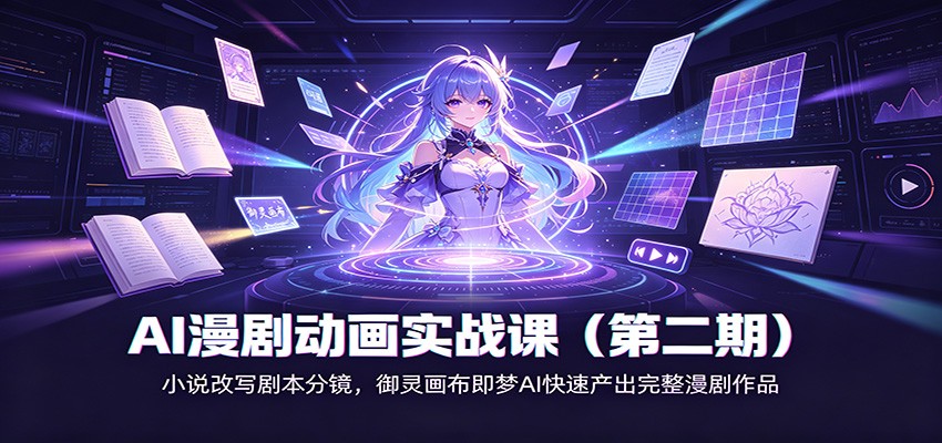 AI漫剧动画实战课(第二期)：小说改写剧本分镜，御灵画布即梦AI快速产出完整漫剧作品采购|汽车产业|汽车配件|机加工企业家交流社群中心