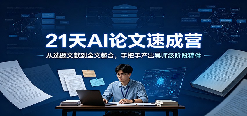 21天AI论文速成营:从选题文献到全文整合,手把手产出导师级阶段稿件采购|汽车产业|汽车配件|机加工企业家交流社群中心