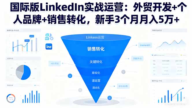 国际版LinkedIn实战运营:外贸开发+个人品牌+销售转化,新手3个月月入5万+采购|汽车产业|汽车配件|机加工蚂蚁智酷企业交流社群中心