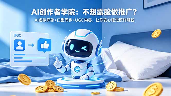 AI创作者学院：不想露脸做推广？AI虚拟形象+口型同步+UGC内容，让你安心睡觉照样赚钱采购|汽车产业|汽车配件|机加工企业家交流社群中心