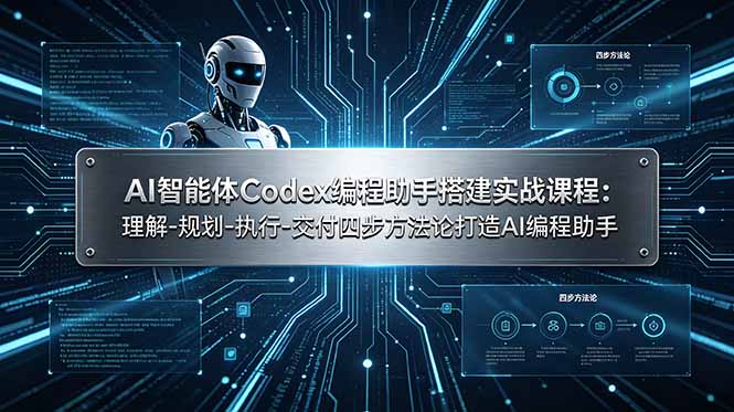 AI智能体Codex编程助手搭建实战课程：理解-规划-执行-交付四步方法论打造AI编程助手采购|汽车产业|汽车配件|机加工企业家交流社群中心