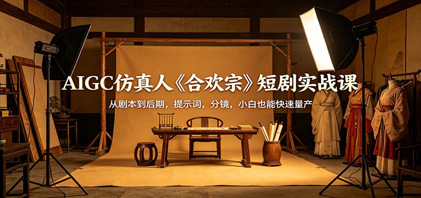 AIGC仿真人《合欢宗》短剧实战课：从剧本到后期，提示词，分镜，小白也能快速量产采购|汽车产业|汽车配件|机加工企业家交流社群中心