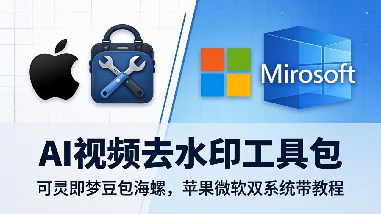 AI视频去水印工具包：可灵即梦豆包海螺，苹果微软双系统带教程采购|汽车产业|汽车配件|机加工企业家交流社群中心
