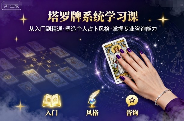 塔罗牌系统学习课,助你从入门到精通,塑造个人占卜风格,掌握专业咨询能力采购|汽车产业|汽车配件|机加工蚂蚁智酷企业交流社群中心