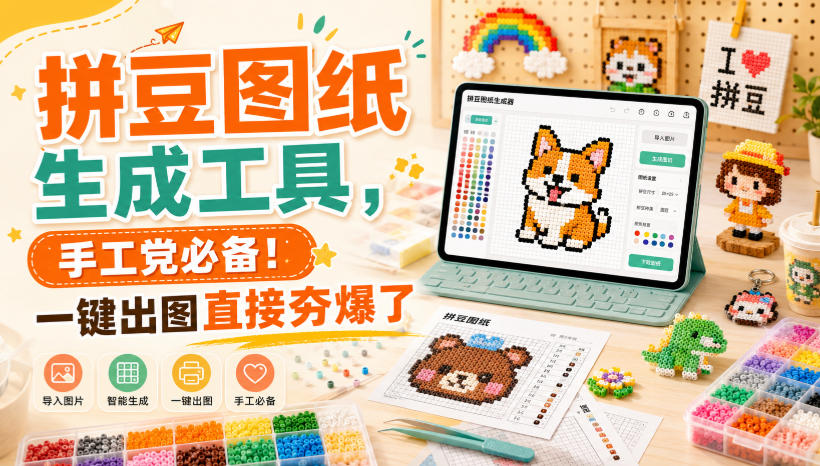 拼豆图纸生成工具,手工党必备!一键出图直接夯爆了采购|汽车产业|汽车配件|机加工企业家交流社群中心