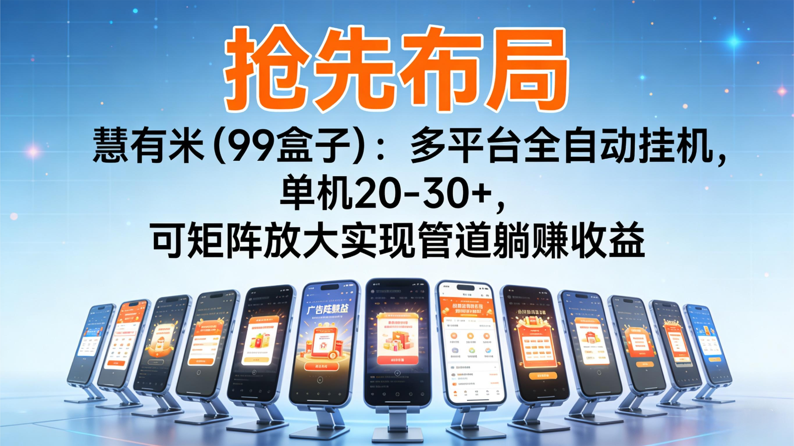 抢先布局慧有米(99盒子)：多平台全自动挂机，单机20-30+，可矩阵实现管道躺赚采购|汽车产业|汽车配件|机加工蚂蚁智酷企业交流社群中心