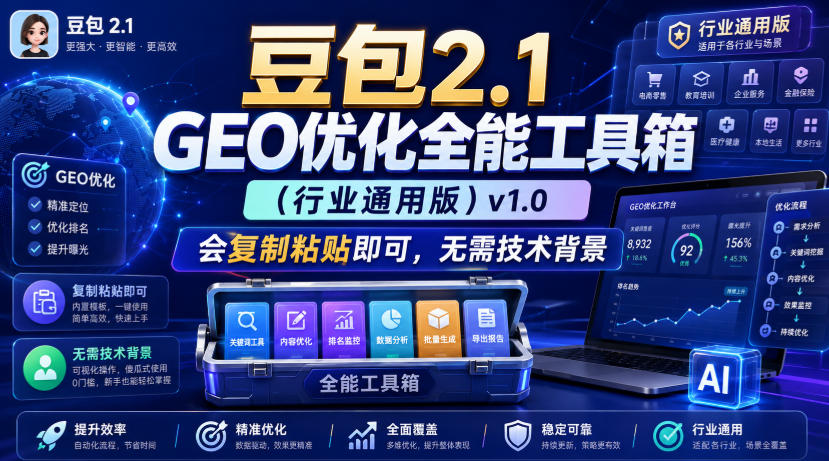 豆包2.1 GEO优化全能工具箱(行业通用版)v1.0，会复制粘贴即可，无需技术背景采购|汽车产业|汽车配件|机加工企业家交流社群中心