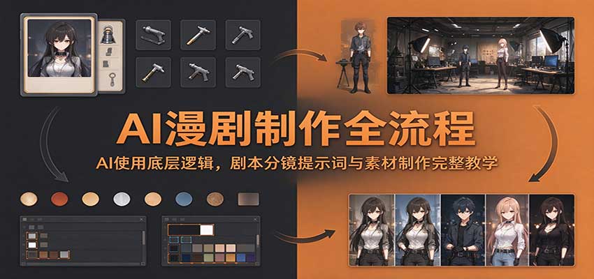 AI漫剧制作全流程:AI使用底层逻辑,剧本分镜提示词与素材制作完整教学采购|汽车产业|汽车配件|机加工企业家交流社群中心