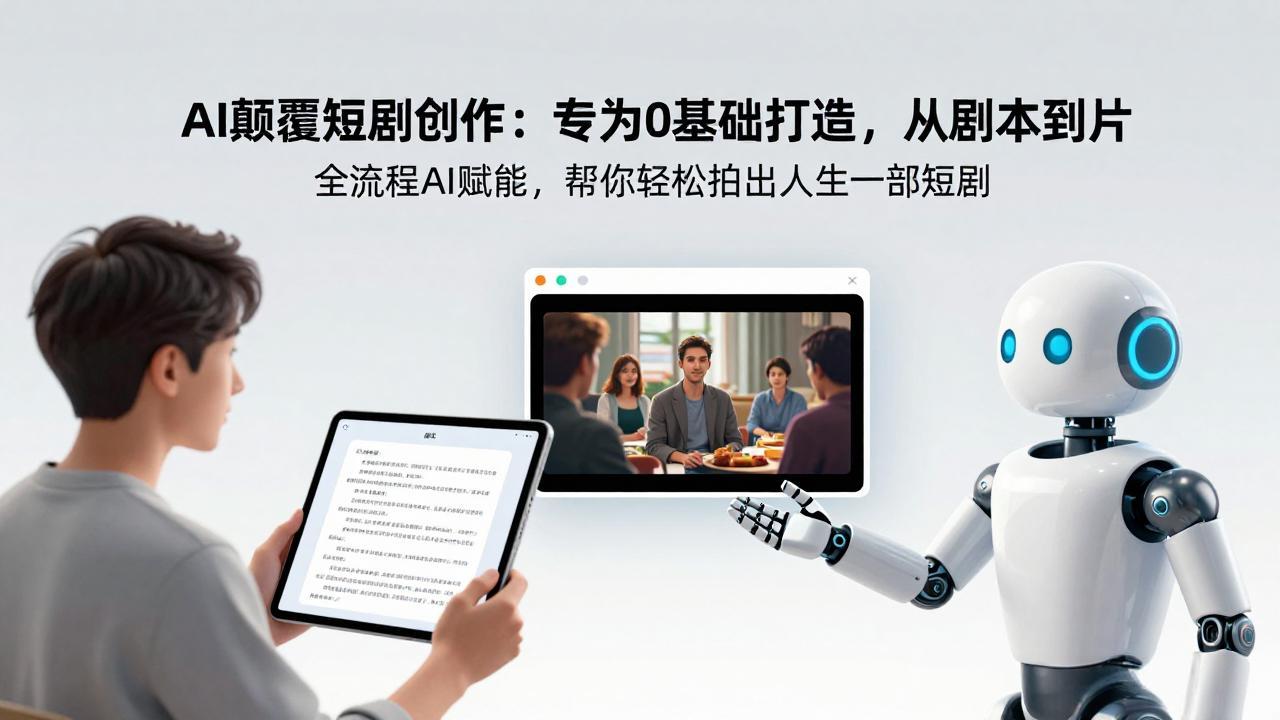 AI颠覆短剧创作：专为0基础打造，从剧本到成片全流程AI赋能，帮你轻松拍出人生第一部短剧采购|汽车产业|汽车配件|机加工蚂蚁智酷企业交流社群中心