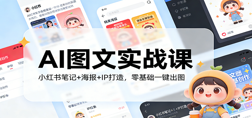 AI图文实战课：小红书笔记+海报+IP打造，零基础一键出图采购|汽车产业|汽车配件|机加工蚂蚁智酷企业交流社群中心