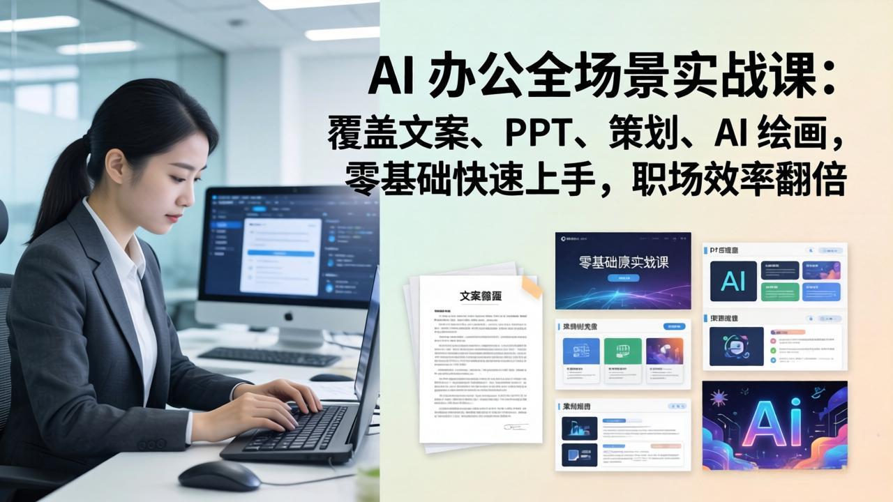 AI 办公全场景实战课：覆盖文案、PPT、策划、AI 绘画，零基础快速上手，职场效率翻倍采购|汽车产业|汽车配件|机加工企业家交流社群中心