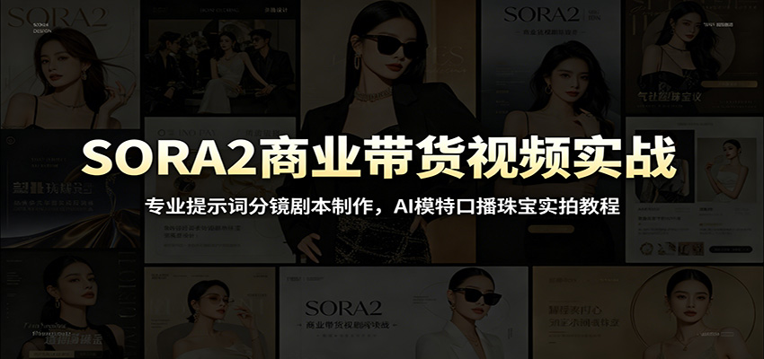 SORA2商业带货视频实战:专业提示词分镜剧本制作,AI模特口播珠宝实拍教程采购|汽车产业|汽车配件|机加工企业家交流社群中心