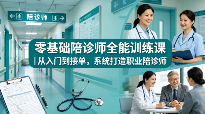 零基础陪诊师全能训练课｜从入门到接单，系统打造职业陪诊师采购|汽车产业|汽车配件|机加工企业家交流社群中心