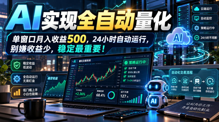 AI全自动量化项目，长期稳定可落地，0门槛躺赚稳定项目！采购|汽车产业|汽车配件|机加工企业家交流社群中心