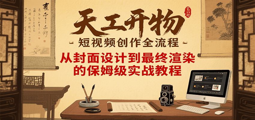 天工开物短视频创作全流程,从封面设计到最终渲染的保姆级实战教程采购|汽车产业|汽车配件|机加工蚂蚁智酷企业交流社群中心