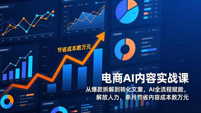 电商AI内容实战课，从爆款拆解到转化文案，AI全流程赋能，解放人力，单月节省内容成本数万元采购|汽车产业|汽车配件|机加工蚂蚁智酷企业交流社群中心