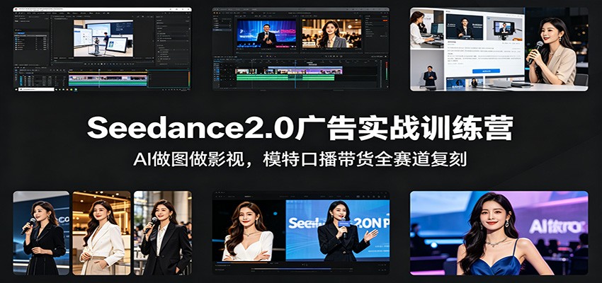 Seedance2.0广告实战训练营：AI做图做影视，模特口播带货全赛道复刻采购|汽车产业|汽车配件|机加工企业家交流社群中心