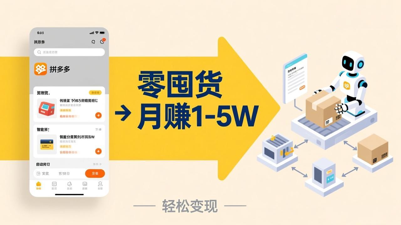 不用囤货不用跑单！拼多多虚拟玩法，机器人管理发货和客服，帮你月赚 1-5W采购|汽车产业|汽车配件|机加工蚂蚁智酷企业交流社群中心