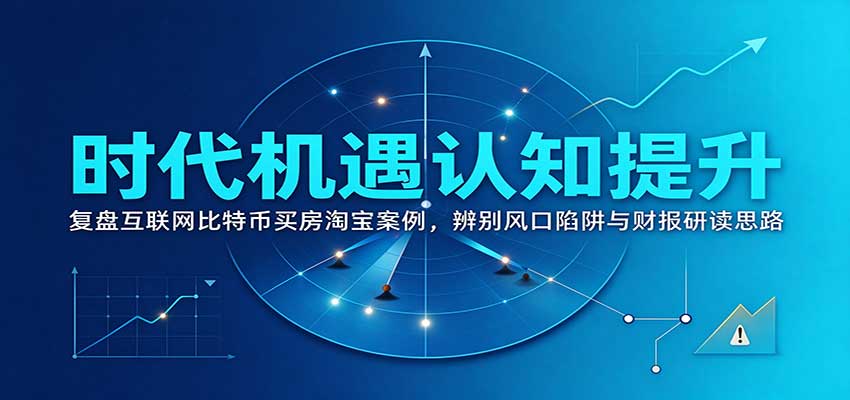 时代机遇认知提升:复盘互联网比特币买房淘宝案例,辨别风口陷阱与财报研读思路采购|汽车产业|汽车配件|机加工企业家交流社群中心