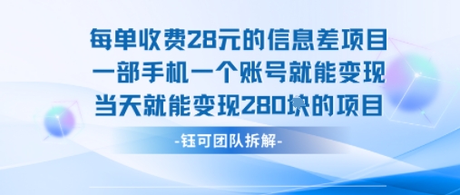 每单收费28米的项目单日能变现280左右 一部手机一个账号就能变现采购|汽车产业|汽车配件|机加工蚂蚁智酷企业交流社群中心