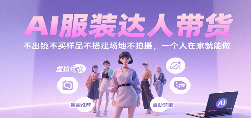 AI服装达人带货，不出镜不买样品不搭建场地不拍摄，一个人在家就能做采购|汽车产业|汽车配件|机加工蚂蚁智酷企业交流社群中心