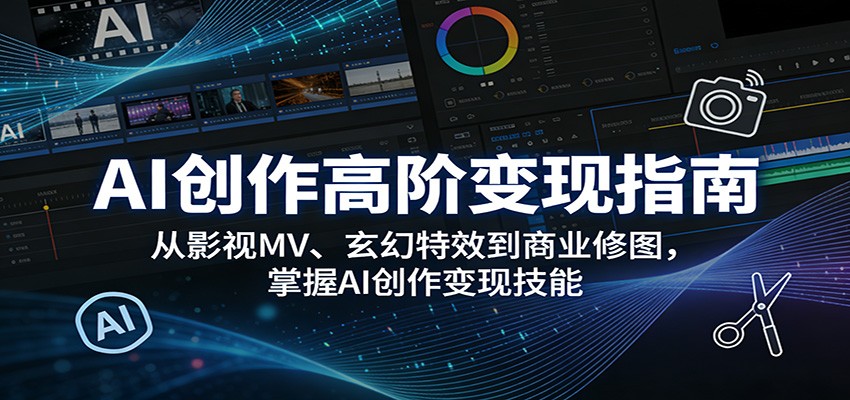 AI创作高阶变现指南：从影视MV、玄幻特效到商业修图，掌握AI创作变现技能采购|汽车产业|汽车配件|机加工企业家交流社群中心