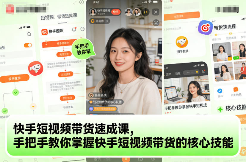 快手短视频带货速成课，手把手教你掌握快手短视频带货的核心技能采购|汽车产业|汽车配件|机加工蚂蚁智酷企业交流社群中心