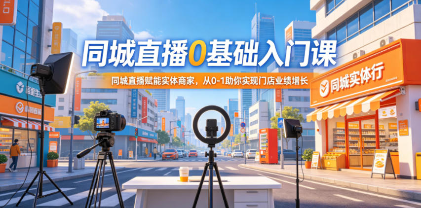同城直播0基础入门课，同城直播赋能实体商家，从0-1助你实现门店业绩增长采购|汽车产业|汽车配件|机加工企业家交流社群中心