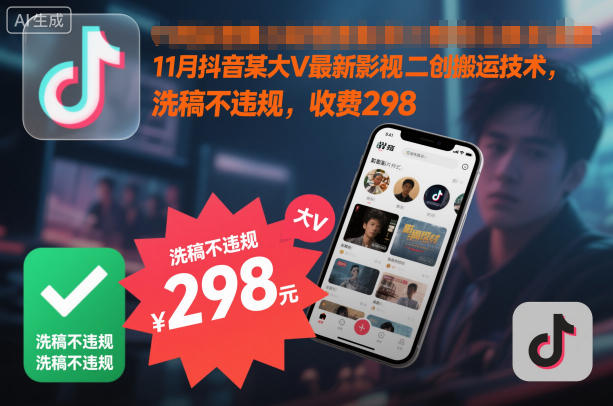 11月抖音某大V最新影视二创搬运技术,洗稿不违规,收费298采购|汽车产业|汽车配件|机加工蚂蚁智酷企业交流社群中心