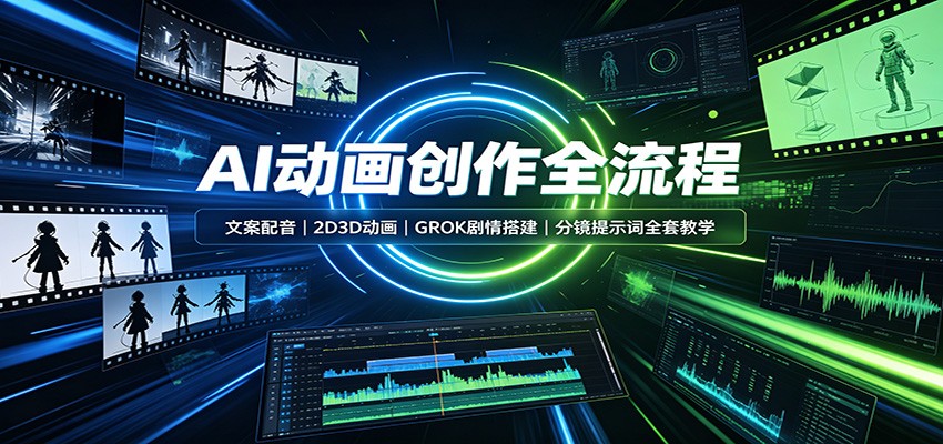 AI动画创作全流程:文案配音,2D3D动画,GROK剧情搭建,分镜提示词全套教学采购|汽车产业|汽车配件|机加工企业家交流社群中心