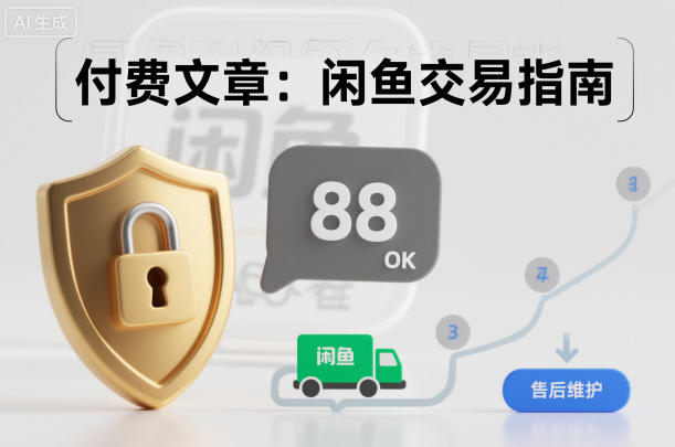 付费文章:闲鱼交易指南,怎么才能降低被坑被马扁的概率采购|汽车产业|汽车配件|机加工蚂蚁智酷企业交流社群中心