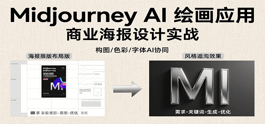 Midjourney AI绘画应用，关键词指令解析、漫画头像制作、海报设计、3D人物生成等采购|汽车产业|汽车配件|机加工蚂蚁智酷企业交流社群中心