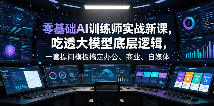 零基础AI训练师实战课,吃透大模型底层逻辑,一套提问模板搞定办公、商业、自媒体、设计、生活全场景AI落地应用采购|汽车产业|汽车配件|机加工企业家交流社群中心