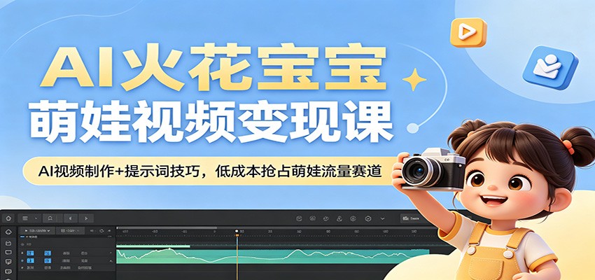 AI火花宝宝萌娃视频变现课：AI视频制作+提示词技巧，低成本抢占萌娃流量赛道采购|汽车产业|汽车配件|机加工企业家交流社群中心