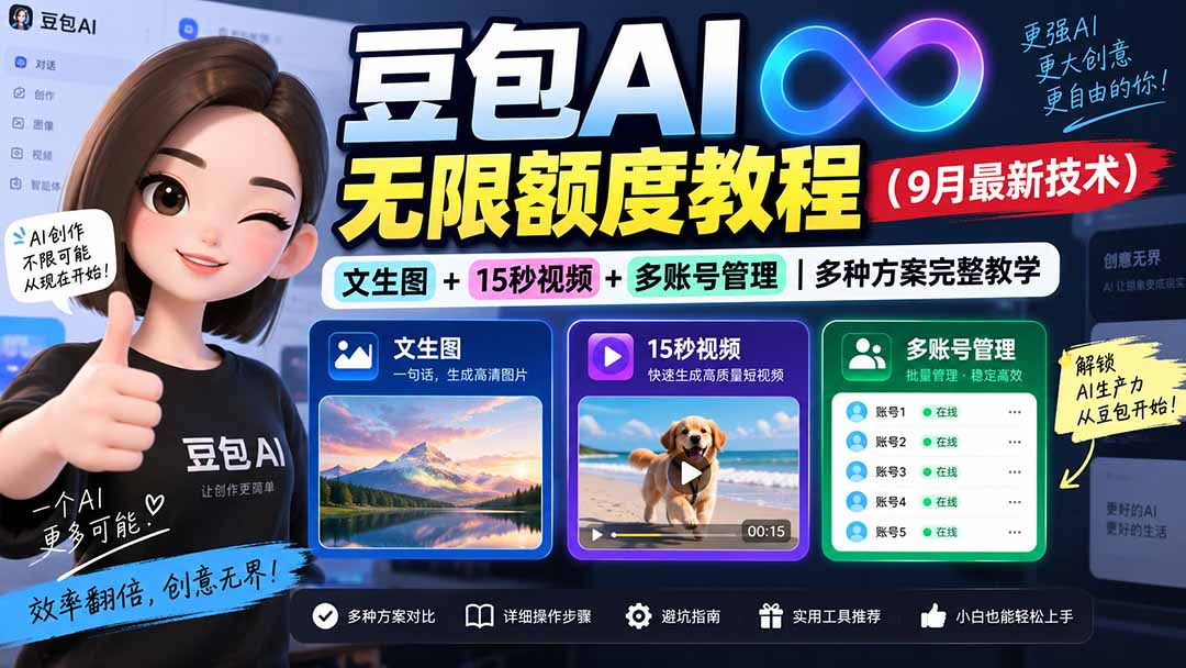 豆包AI无限额度教程(9月最新技术采购|汽车产业|汽车配件|机加工企业家交流社群中心