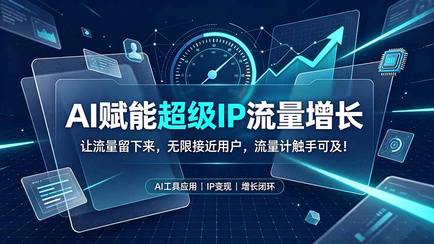 AI赋能超级IP流量增长:让流量留下来,无限接近用户,流量计触手可及!采购|汽车产业|汽车配件|机加工企业家交流社群中心