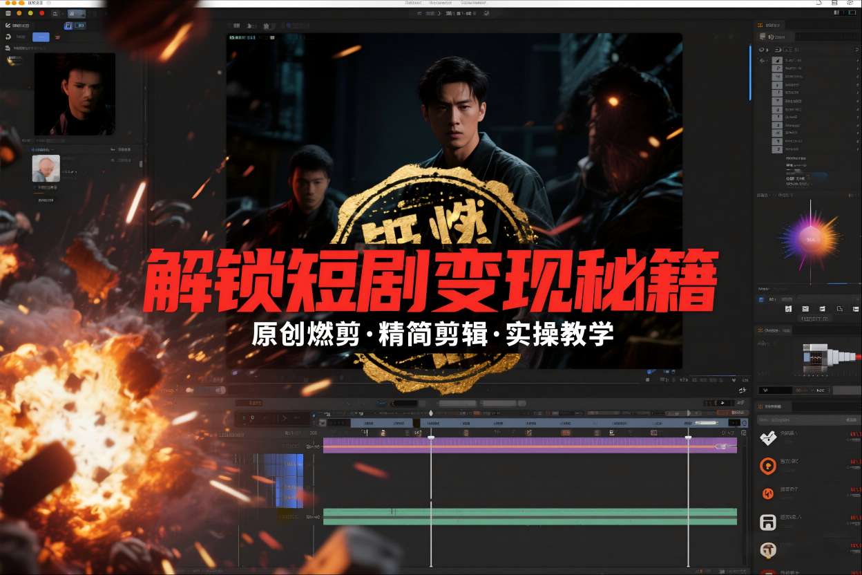 短剧拉新之原创燃剪精简剪辑实操课，解锁短剧变现秘籍采购|汽车产业|汽车配件|机加工蚂蚁智酷企业交流社群中心