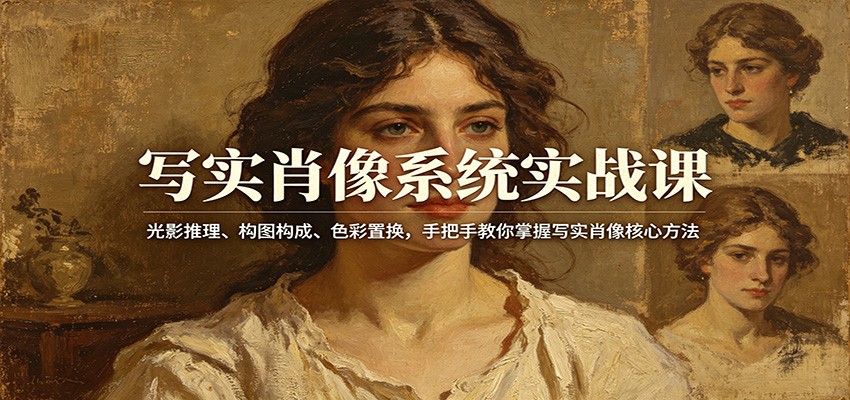 写实肖像系统实战课：光影推理、构图构成、色彩置换，手把手教你掌握写实肖像核心方法采购|汽车产业|汽车配件|机加工企业家交流社群中心