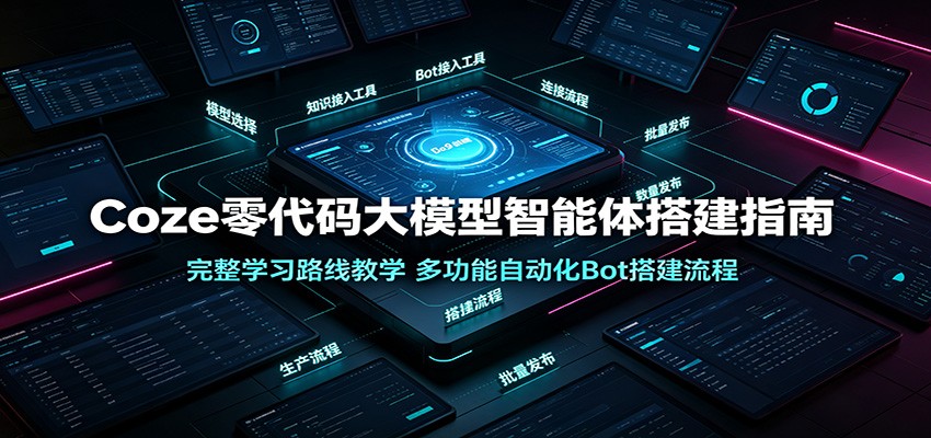 Coze零代码大模型智能体搭建指南:完整学习路线教学,多功能自动化Bot搭建流程采购|汽车产业|汽车配件|机加工企业家交流社群中心