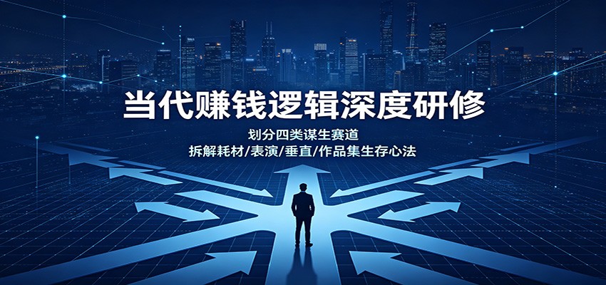 当代赚钱逻辑深度研修：划分四类谋生赛道，拆解耗材/表演/垂直/作品集生存心法采购|汽车产业|汽车配件|机加工企业家交流社群中心