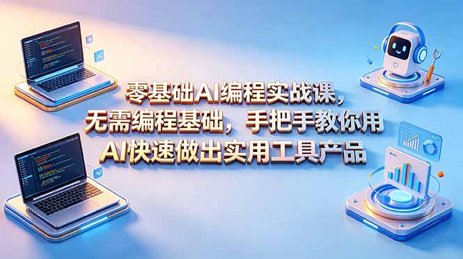 零基础AI编程实战课-更新,无需编程基础,手把手教你用AI快速做出实用工具产品采购|汽车产业|汽车配件|机加工企业家交流社群中心