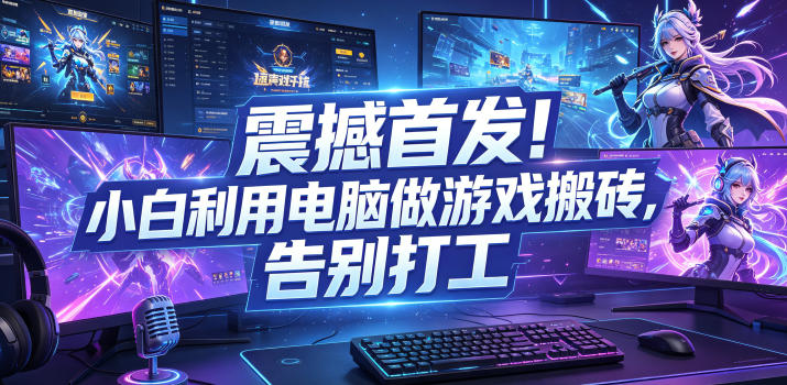 震撼首发!小白利用电脑做游戏搬砖,告别打工【揭秘】采购|汽车产业|汽车配件|机加工企业家交流社群中心